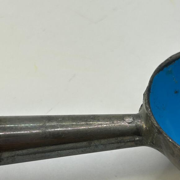Vintage Blue Enamel Ice Cream Scoop Marked "ADAN" Black Handle 8" - Picture 11 of 14